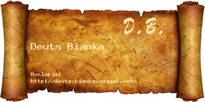 Deuts Bianka névjegykártya