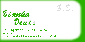 bianka deuts business card